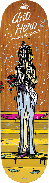 ANTI HERO KANFOUSH MISS CORPORATE GREED SKATEBOARD DECK 8.25