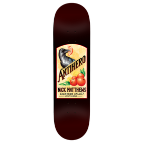 ANTI HERO MATTHEWS HOMERS PT. 2 SKATEBOARD DECK-8.62 BURGUNDY w/grip
