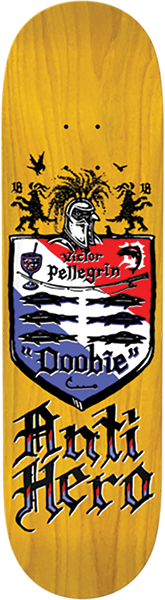ANTI HERO DOOBIE COAT OF ARMS SKATEBOARD DECK 8.62