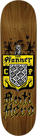 ANTI HERO PFANNER COAT OF ARMS SKATEBOARD DECK 8.4