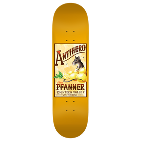 ANTI HERO PFANNER HOMERS PT. 2 SKATEBOARD DECK-8.25 YELLOW w/grip
