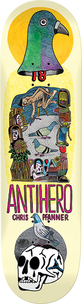 ANTI HERO PFANNER PIGEON VISION SKATEBOARD DECK 8.12