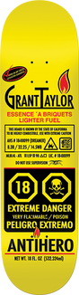 ANTI HERO TAYLOR FUELED UP SKATEBOARD DECK-8.38 YELLOW