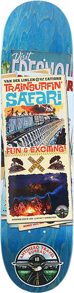 ANTI HERO VAN DER LINDEN TRAVEL BUREAU SKATEBOARD DECK 8.06