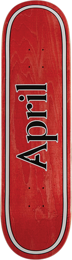 APRIL AP OG LOGO SKATEBOARD DECK 8.38 RED/BLK/WHT