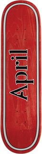 APRIL AP OG LOGO SKATEBOARD DECK 8.38 RED/BLK/WHT