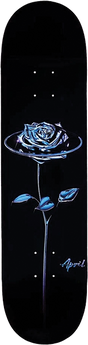 APRIL CHROME ROSE SKATEBOARD DECK-8.25 BLACK