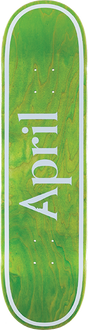 APRIL OG LOGO INVERT MINI SKATEBOARD DECK-7.25 GREEN with black magic grip