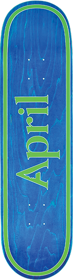 APRIL OG LOGO SKATEBOARD DECK-8.0 BLU/GRN