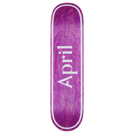 APRIL OG LOGO SKATEBOARD DECK-8.0 PURPLE