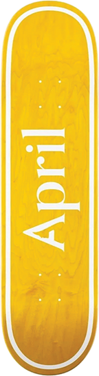 APRIL OG LOGO SKATEBOARD DECK 8.0 YELLOW
