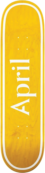 APRIL OG LOGO SKATEBOARD DECK 8.0 YELLOW