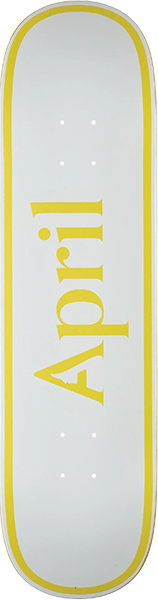 APRIL OG LOGO TWIN SKATEBOARD DECK-8.25 YEL/WHT