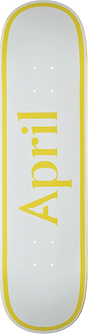APRIL OG LOGO TWIN SKATEBOARD DECK-8.25 YEL/WHT