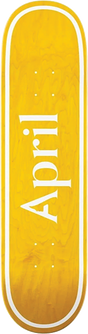 APRIL OG LOGO SKATEBOARD DECK 8.25 YELLOW