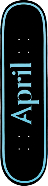 APRIL OG LOGO SKATEBOARD DECK 8.75 BLUE/BLK