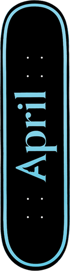 APRIL OG LOGO SKATEBOARD DECK 8.75 BLUE/BLK