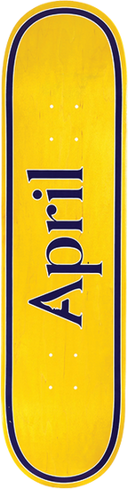 APRIL OG LOGO SKATEBOARD DECK-8.75 YEL/PUR
