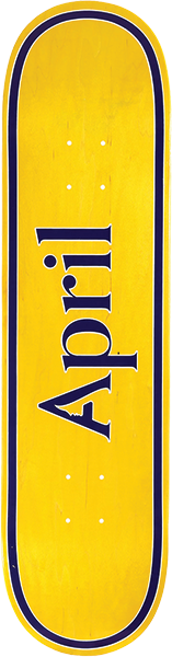 APRIL OG LOGO SKATEBOARD DECK-8.75 YEL/PUR