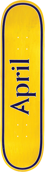 APRIL OG LOGO SKATEBOARD DECK-8.75 YEL/PUR