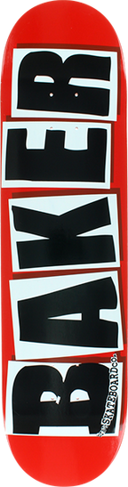 BAKER BRAND LOGO SKATEBOARD DECK 7.88 RED/BLACK