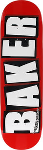BAKER BRAND LOGO SKATEBOARD DECK 8.5 RED/WHITE