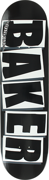 BAKER BRAND LOGO SKATEBOARD DECK 8.0 BLK/WHT