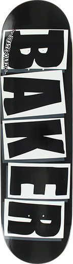 BAKER BRAND LOGO SKATEBOARD DECK 8.0 BLK/WHT