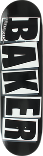 BAKER BRAND LOGO SKATEBOARD DECK 8.0 BLK/WHT