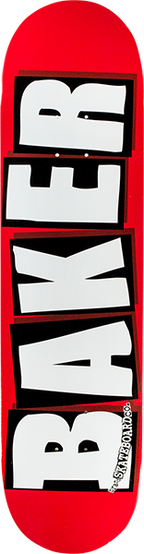 BAKER BRAND LOGO SKATEBOARD DECK 8.25 RED/WHITE