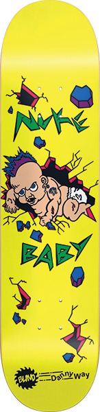 BLIND WAY NUKE BABY SKATEBOARD DECK-8.37 YELLOW ht