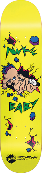 BLIND WAY NUKE BABY SKATEBOARD DECK-8.37 YELLOW ht