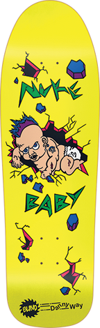 BLIND WAY NUKE BABY SKATEBOARD DECK-9.7X31.7 YELLOW sp
