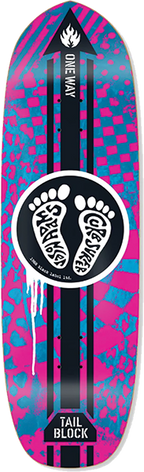 BLACK LABEL ADAMS CURB SURFER SKATEBOARD DECK 9.75X32.82 PINK