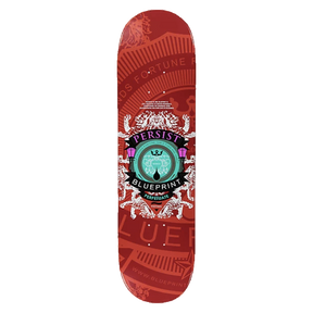 BLUEPRINT COURAGE SKATEBOARD DECK-8.5 WARM RED