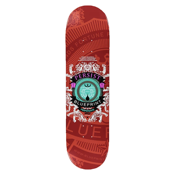 BLUEPRINT COURAGE SKATEBOARD DECK-8.5 WARM RED