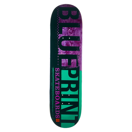 BLUEPRINT KEPT SKATEBOARD DECK-8.25 DK GRN/PURPLE STAIN