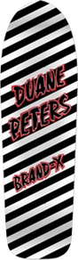 BRAND-X PETERS RIDER SKATEBOARD DECK-9.37x33.37 WHITE
