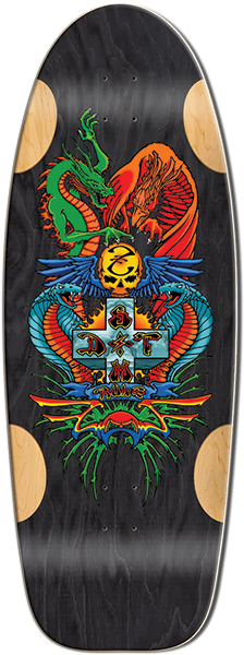 BULLDOG DRAGON SKATEBOARD-11.87X33 BLK STAIN