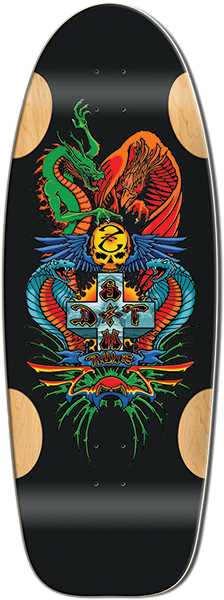 BULLDOG DRAGON SKATEBOARD-11.87X33 BLK FORMICA
