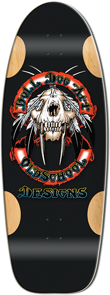 BULLDOG SABERTOOTH SKATEBOARD-11.87X33 BLK FORMICA