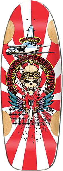 BULLDOG TAIL GUNNER SKATEBOARD-11.87X33 WHT FORMICA