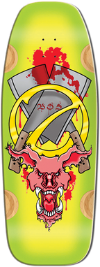 BULLDOG EVIL PIG SKATEBOARD DECK-12X33 GREEN