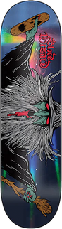 BLOOD WIZARD FLYING WIZARD DARK PRISM SKATEBOARD DECK-8.6 w/ grip