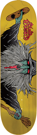 BLOOD WIZARD FLYING WIZARD SKATEBOARD DECK-8.0 ASSORTED COLOR w/ grip