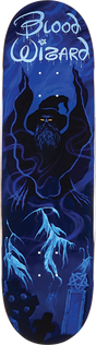 BLOOD WIZARD KNIGHT ON BEARD MTN SKATEBOARD DECK-9.0 w/ grip