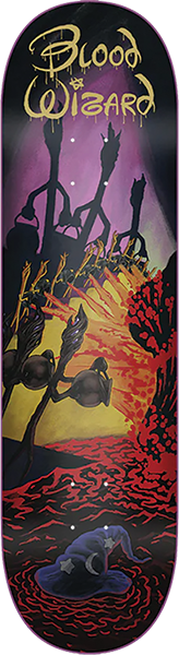 BLOOD WIZARD SORCERER'S DEMISE SKATEBOARD DECK-8.5 w/ grip
