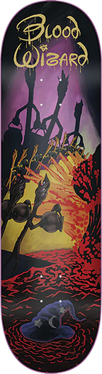 BLOOD WIZARD SORCERER'S DEMISE SKATEBOARD DECK-8.5 w/ grip