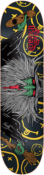 BLOOD WIZARD KAIHARA FLYING WIZARD SKATEBOARD DECK 8.25
