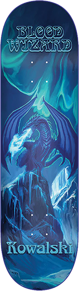 BLOOD WIZARD KOWALSKI FROST SKATEBOARD DECK 8.5 w/ grip